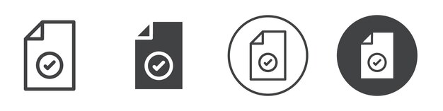 Document Approval icon Simple outline vector logo