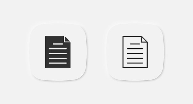 Document file icon Paper symbol Text page signs Web copy symbols Contract icons Vector isolated sign