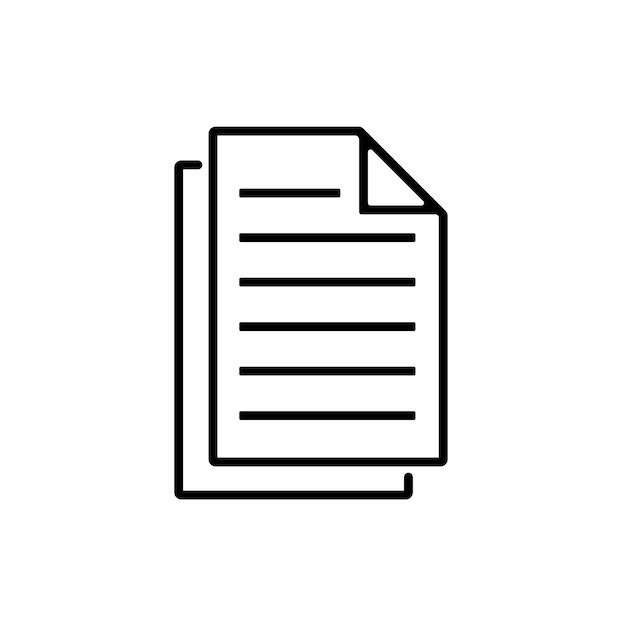 Document Icon Flat Illustration Of Document Vector