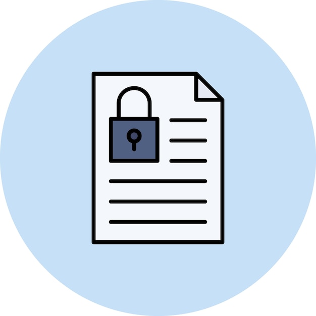 Document Locked icon vector image Can be used for Cyber Security