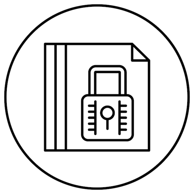 document locked icon vector image can be used for security