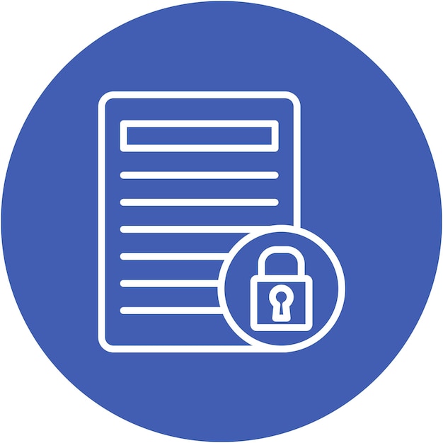 document locked vector illustration style