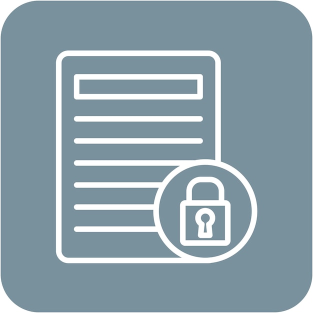 document locked vector illustration style