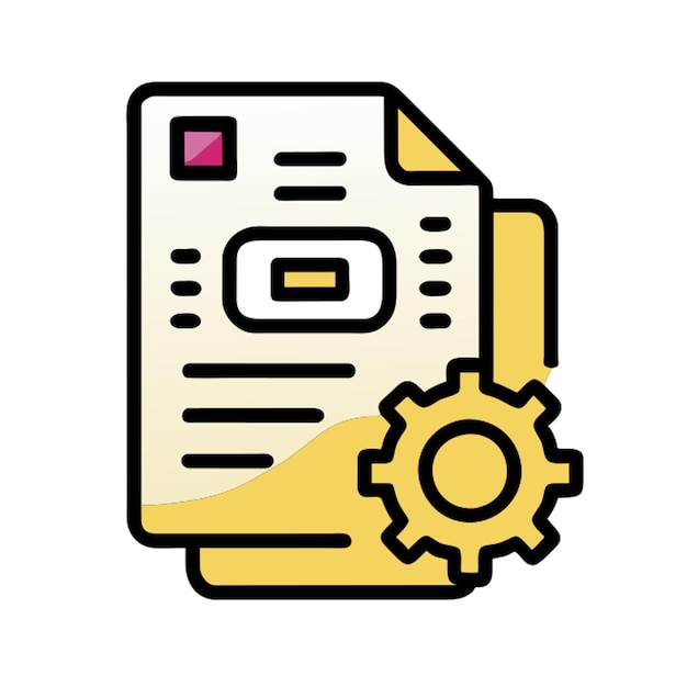 document management icon colored outline