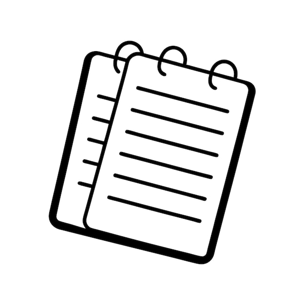 Document note pad icon set vector illustration