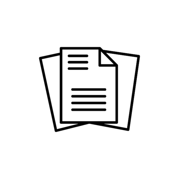 Document papers pile icon