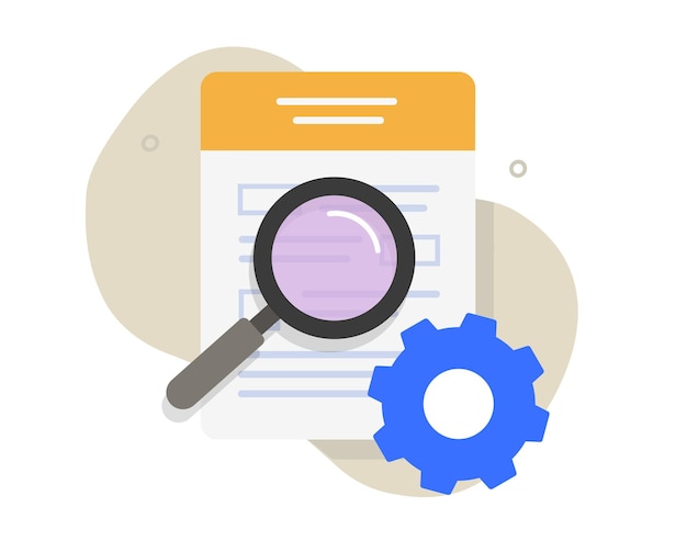 Document sheet performance review icon vector graphic illustration flat cartoon doc