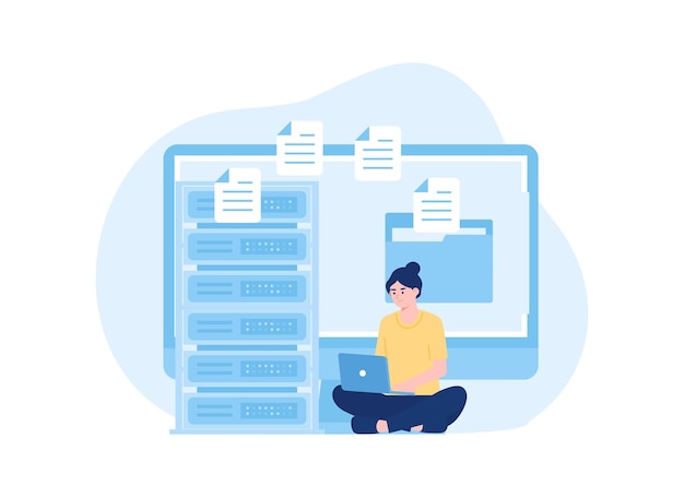 document transfers trending concept flat illustration