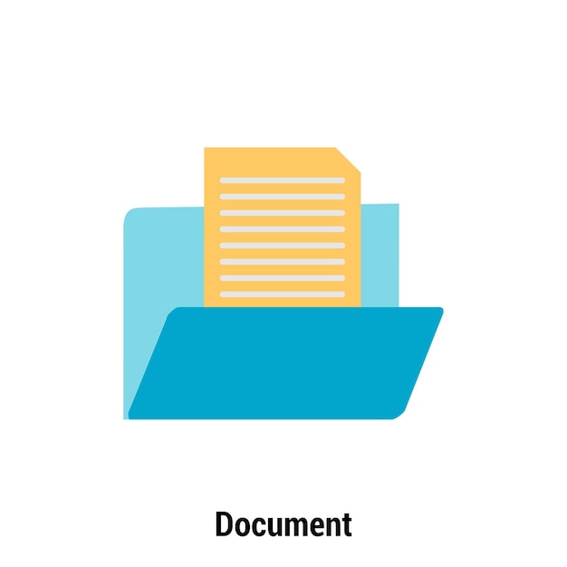 Document vector icon isolated vector graphic