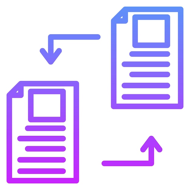 Documents Exchange vector icon illustration of Business iconset