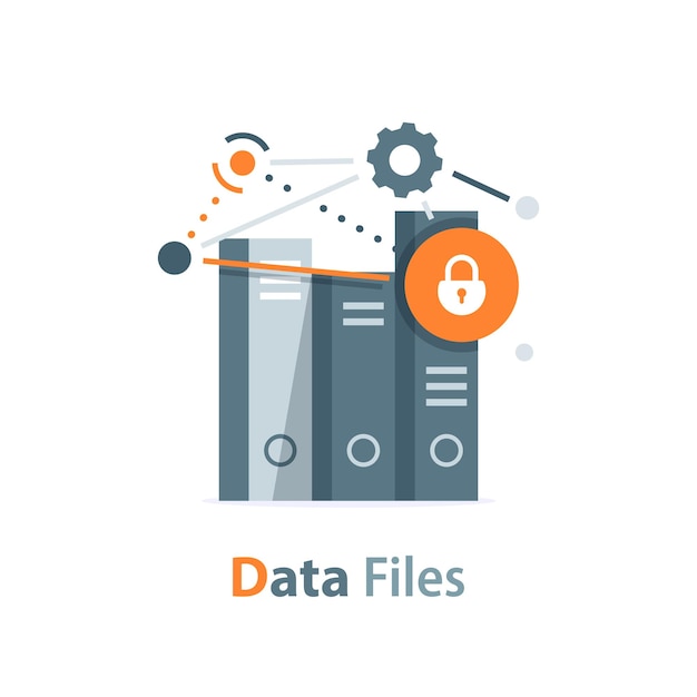 Documents from computer folder business archive Files work papers financial reports