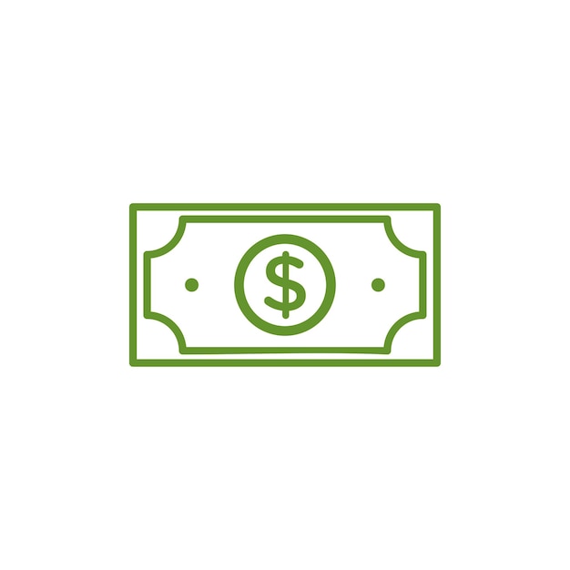 Dollar Paper Money Icon Vector