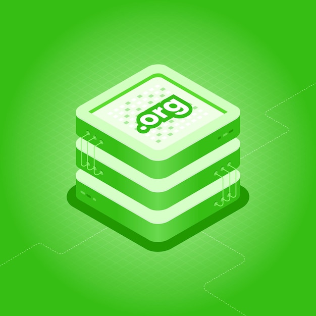 Domain hosting isometric illustration org category