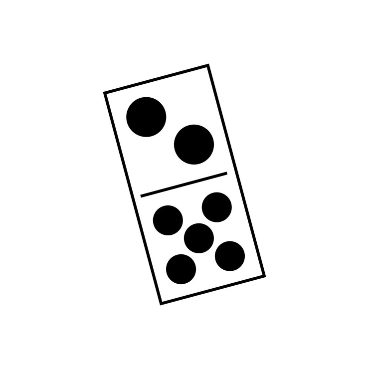 Vektör domino playing card icon vector template