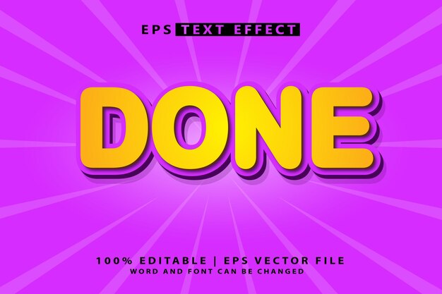 done editable text effect eps