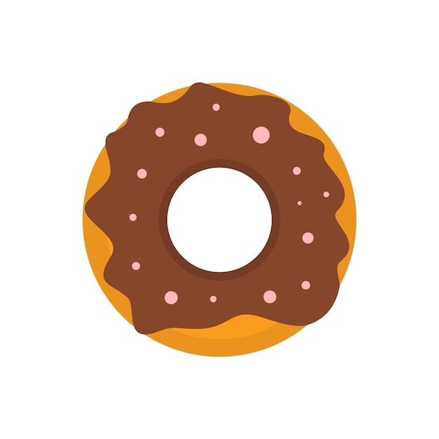 Donut icon Flat illustration of donut vector icon isolated on white background