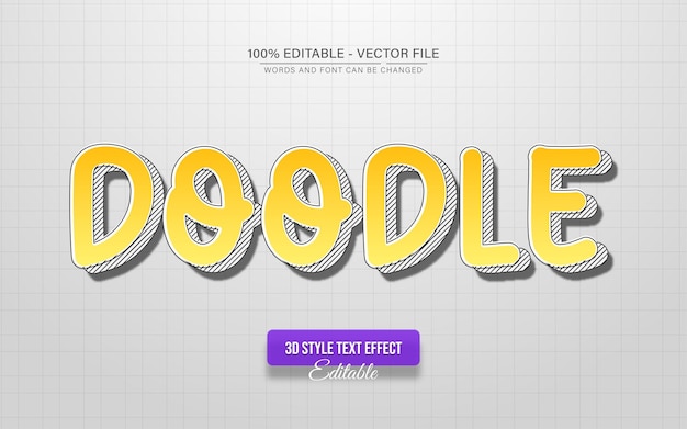Doodle 3D Text Effect