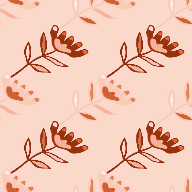 doodle art floral seamless pattern folk flower wallpaper cute ditsy print