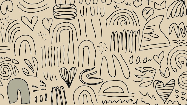 doodle textures hand drawn abstract elements minimal simple patterns free forms