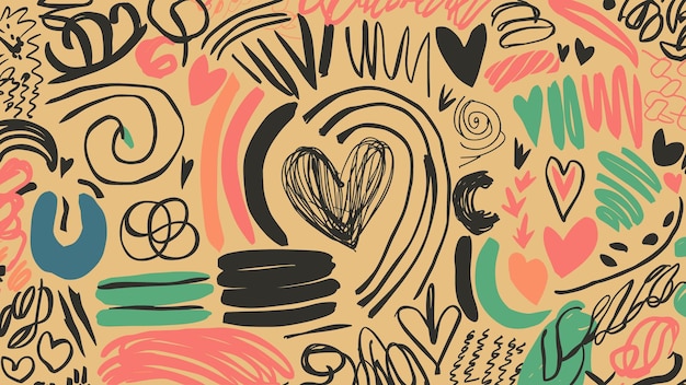 doodle textures hand drawn abstract elements minimal simple patterns free forms