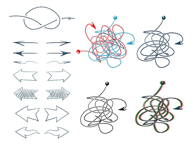 Doodle vector arrows