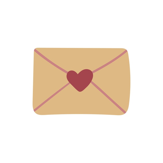 Doodle vector closed letter envelope icon or logo hand drawn