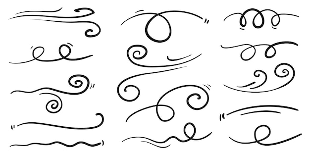doodle wind illustration vector handrawn style
