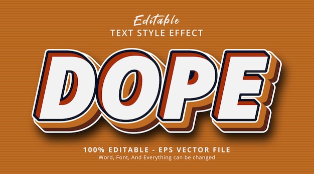 dope text on modern layered style effect, editable text effect