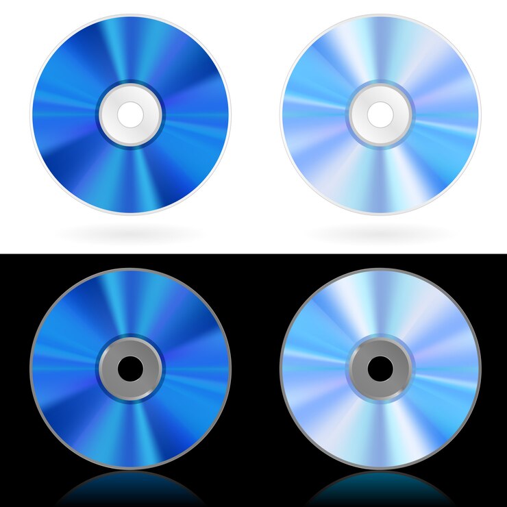Vektör dört gerçekçi cd ve dvd