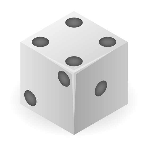 Dot dice icon Isometric of dot dice vector icon for web design isolated on white background