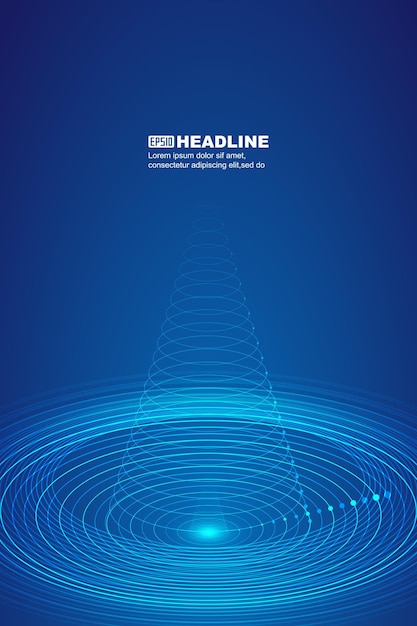 Dot line spiral ripple Internet technology Communication technology conceptual background