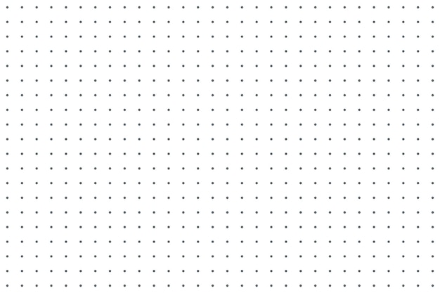 Dotted grid seamless pattern for bullet journal Black point texture Black dot grid for notebook paper Vector illustration on white background