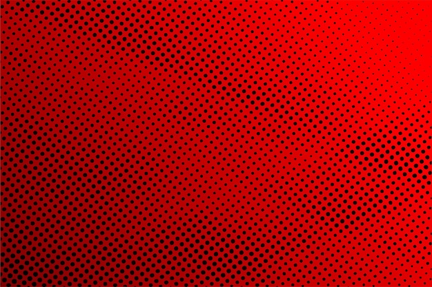 Dotted halftone pattern on red black background Abstract retro pop art texture