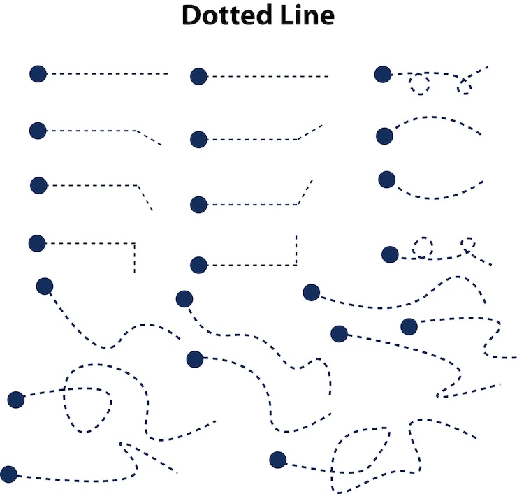 Vektör dotted line