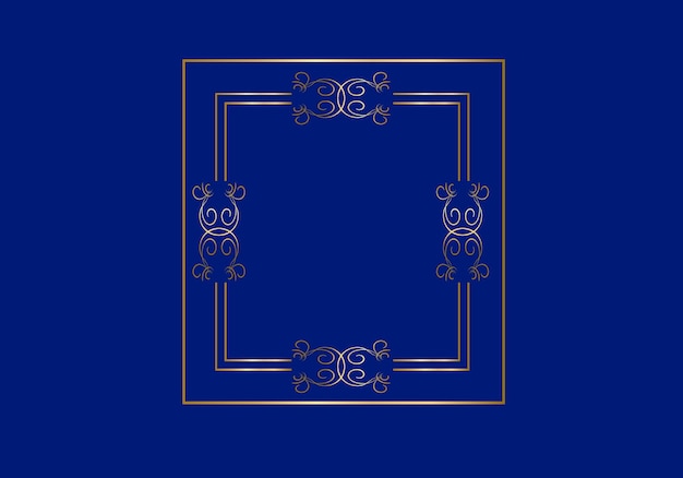 Double rectangle frame template, double line frame, draft element, Geometric, Vector illustration.