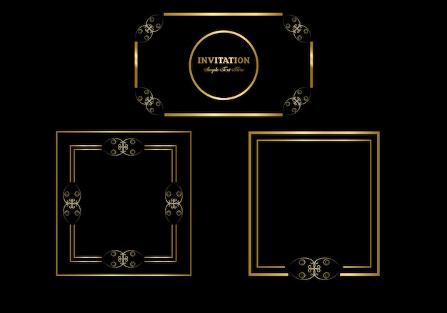 Double rectangle frame template, double line frame, draft element, Geometric, Vector illustration.