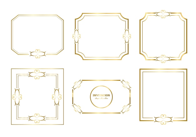 Double rectangle frame template, double line frame, draft element, Geometric, Vector illustration,