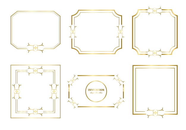 Double rectangle frame template, double line frame, draft element, Geometric, Vector illustration,
