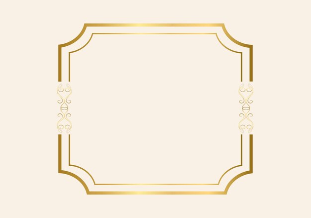 Double rectangle frame template, double line frame, draft element, Geometric, Vector illustration.