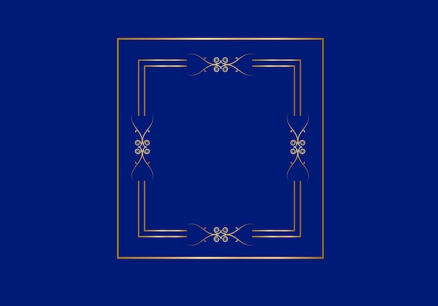 Double rectangle frame template, double line frame, draft element, Geometric, Vector illustration.