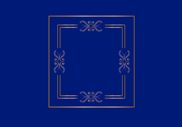 Double rectangle frame template, double line frame, draft element, Geometric, Vector illustration.