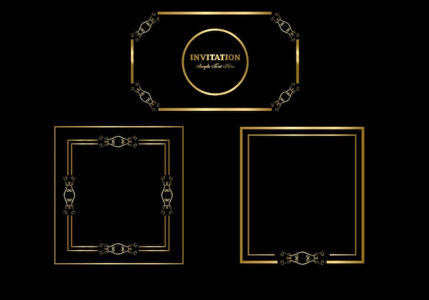 Double rectangle frame template, double line frame, draft element, Geometric, Vector illustration.