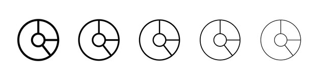 Doughnut chart icon Vector logo sign