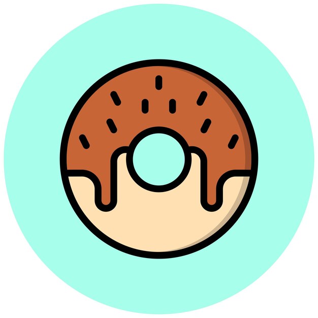 Doughnut Vector Icon Design Illustration