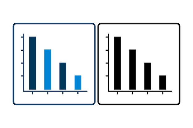 down graph chart icon vector Icon related to graph and seo suitable for web site app user interfaces printable etc solid icon style simple vector design editable