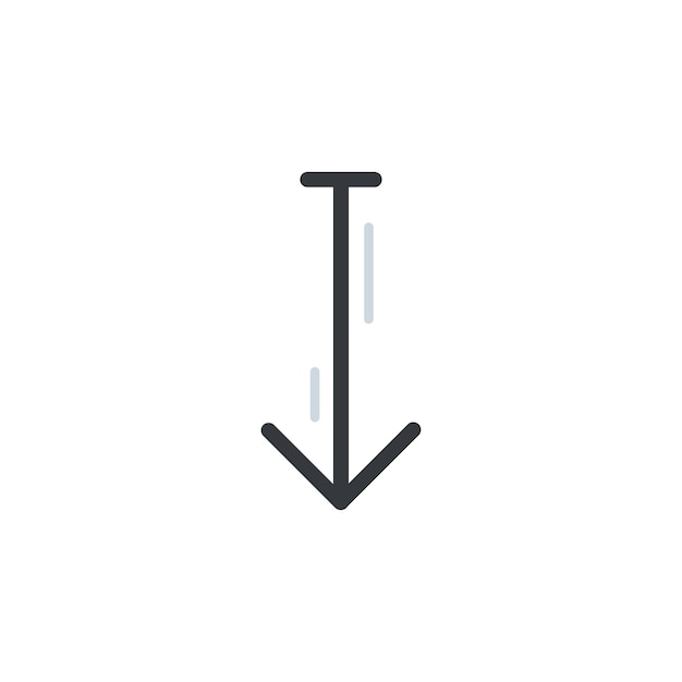 Down key icon vector Down Arrow icon vector isolated on white background