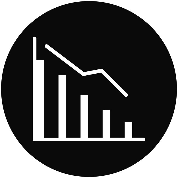 Downfall vector icon illustration of Business Economy iconset