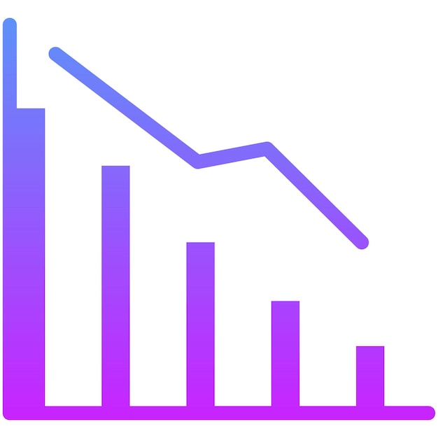 Downfall vector icon illustration of Business Economy iconset