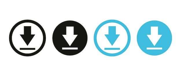 download arrow icon set
