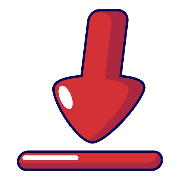 Download icon Cartoon illustration of download vector icon for web